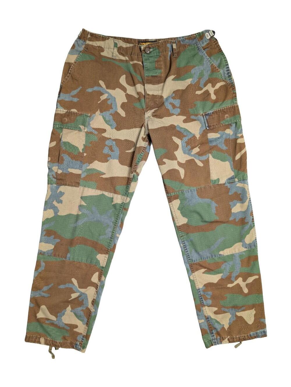 M81 Woodland Camo BDU Combat Trousers Unique Fade - Large